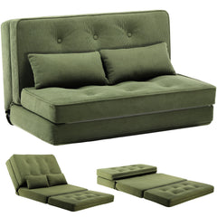 Folding Sofa Bed Adjustable Lazy Tatami Sofa Convertible Floor Couch 5 Levels Adjustable Backrest Lounge Chaise for Living Room Bedroom Guest Room