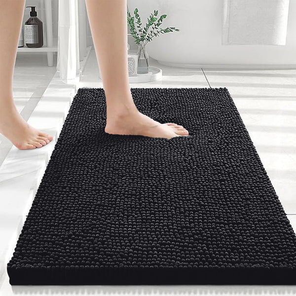 1pc Soft Chenille Bath Mat – Durable Chenille Rug with Non-Slip Backing, Stylish Bathroom Rug, Machine Washable Bath Mat, Non-Slip Area Rug for Shower Room & Home Use