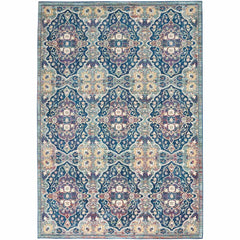 Ankara Blue Patterned Rug in 2 Sizes