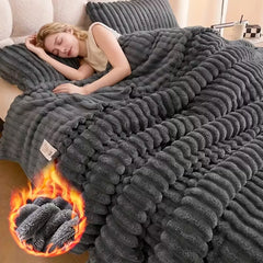 Traditional-Style Plush Double-Layer Leisure Fur Throw Blanket | Soft, Warm & Cozy for Couch, Bed, Office, and Travel - Ideal for Air Conditioning, Travel, and Siesta Use, Christmas Present, Champagne Polyester