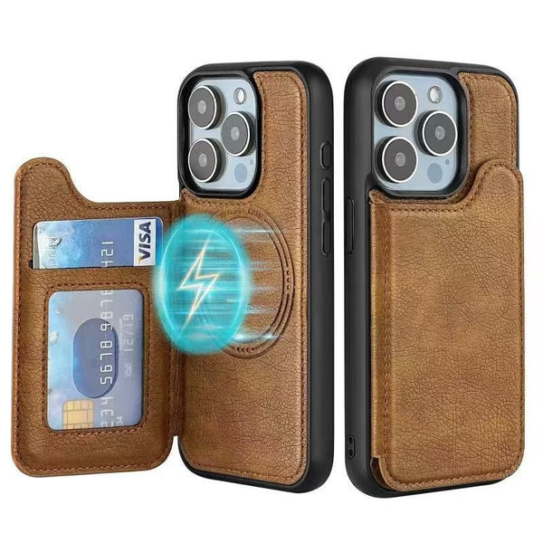 Few Millions Convenience Pro Magnetic Wallet Case - Secure Credit Card Holder, Full-Body Protection & Wireless Charging Support for Apple