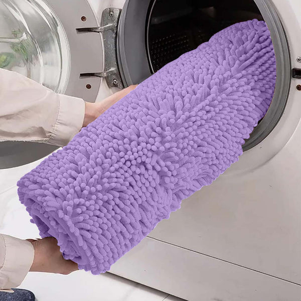 1pc Soft Chenille Bath Mat – Durable Chenille Rug with Non-Slip Backing, Stylish Bathroom Rug, Machine Washable Bath Mat, Non-Slip Area Rug for Shower Room & Home Use