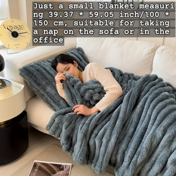 Luxurious Faux Rabbit Fur Throw Blanket