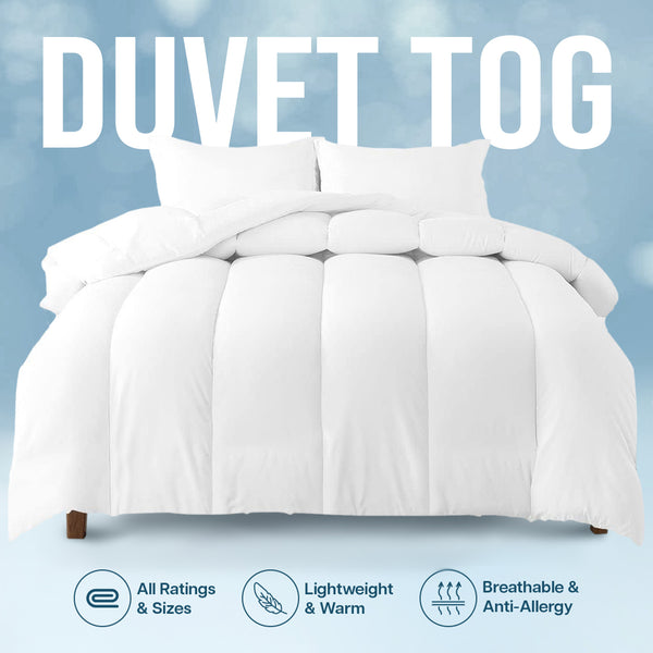 All Seasons Duvet – UK Made Corvin Material, Lightweight & Breathable Comforter, Ultra-Soft, 2.5, 4.5, 7.5, 10.5, 13.5, 15, 15 Tog, All Sizes Available