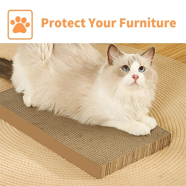 5pcs Cat Box Scratcher Scratching Board Pad Heavy Duty Corrugated Cardboard Kitten