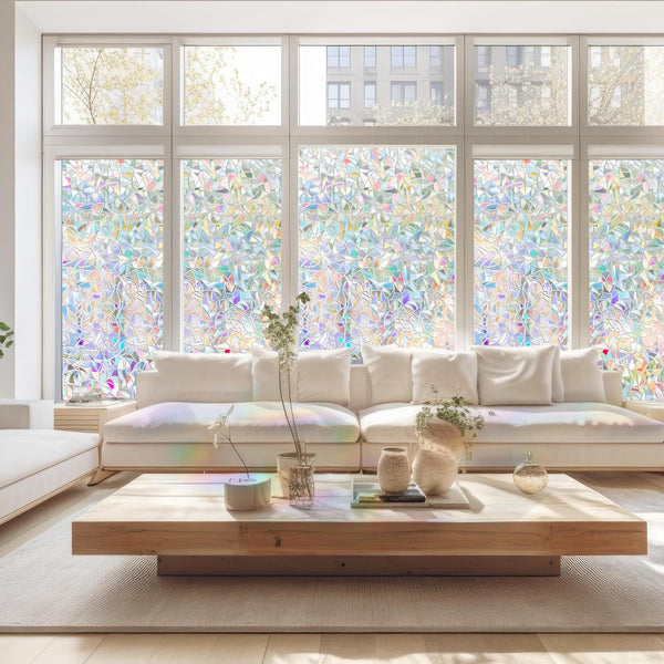 Frosted Window Film 39x23 Inch Self Adhesive Privacy Film Bubble Free Static Cling Anti-UV Glass Sticker Easy to Install for Home Office Bathroom Door Window Decor