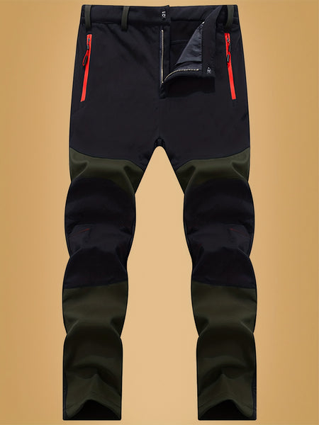 Autumn And Winter Outdoor Fleece Warm Elastic Assault Pants Men'S Soft Shell Trousers Wear-Resistant Hiking Pants