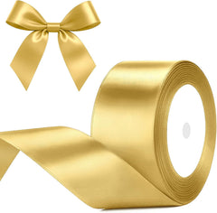 G2PLUS White Stain Ribbons - 22M Thick Fabric Gift Wrap Ribbons for Crafting, Wedding & Valentine'S Day Decoration
