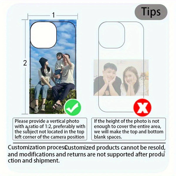 DIY Custom Photo Clear Phone Case - 4-Corner Shockproof, Scratch & Wear Resistant. Fits iPhone 17/ 16/ 15/ 14/ 13/ 12/ 11 Pro Max/ Pro/ Plus/ Xs Max. Creative Heartwarming Gift for Family, Friends, Boyfriend & Girlfriend.