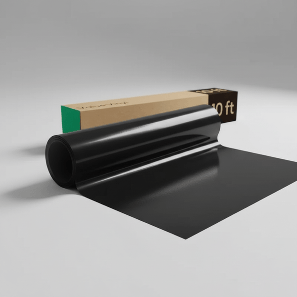 Permanent Self-Adhesive Vinyl Roll – Glossy & Matte Black, 10ft Waterproof Craft Vinyl for Mugs, Windows, Home Décor, and Professional Commercial Applications