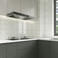 10pcs Imitation Marble Wall Tile Sticker for Toilet, Bathroom, Kitchen, Oil-Proof Waterproof Decorative Bathroom Stick on Wall Panels, Peel and Stick Wall Tiles for Kitchen, 30*60cm