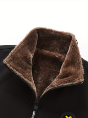 Men's New Stand-up Collar Casual Autumn and Winter Jacket Jacket Men's Velvet Padded Warm Fashion Winter Clothes -padded Jacket
