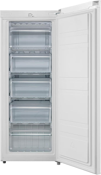 COMFEE' RCU60WH2(E) 60 Litre Freestanding under Counter, 48Cm Upright Freezer Adjustable Thermostat, Reversible Door, 4 Star Freezer Rating Drawer, White