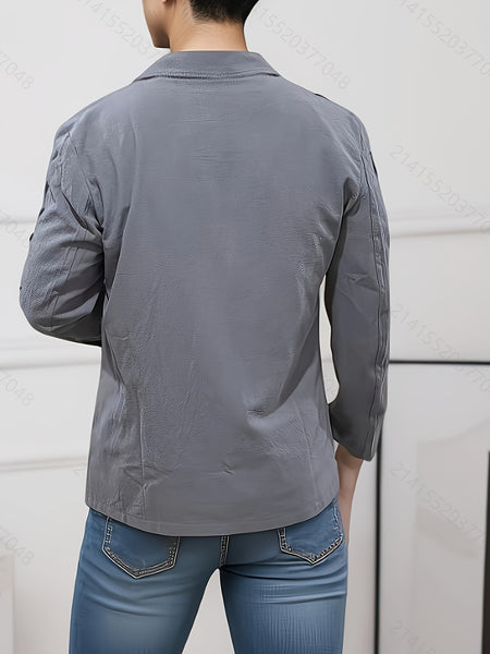 New Men'S - Single-Layer Suit Jacket, Soft, Comfortable, Stylish, Classic, Casual, And Suitable for Light Business Wear