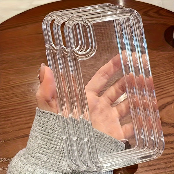 3pcs Transparent Shockproof TPU Phone Case, Compatible with Apple iPhone 16, 15, 14, 13, 12, 11, XS, XR, X, 8, 7 Mini, Plus, Pro Max, SE Series Phone Cases, a Perfect Gift for Friends, Girlfriends, Boyfriends, Family, Or