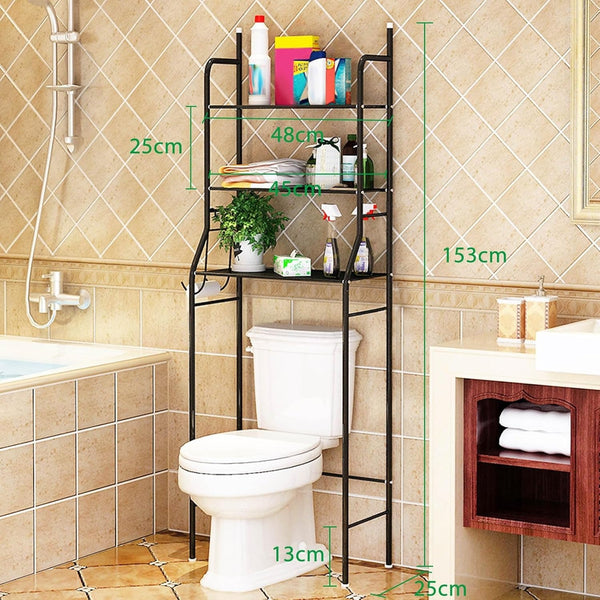 3 Tier Over Toilet Storage Rack Bathroom Laundry Washing Machine Shelf Organizer