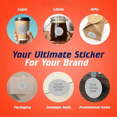 50/100pcs Personalized Custom Stickers Suitable for Various Occasions - /Small Round Labels with Self-Defined Photos/Logos/Text, Glossy Synthetic Paper Suitable for Wedding Invitations, Birthday Party Decorations, Thank You Gifts