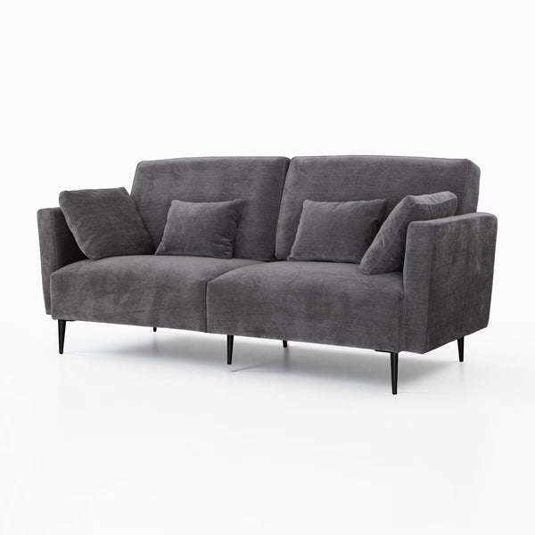 MOONAP Monroe Dark Grey Fabric 3 Seater Sofa
