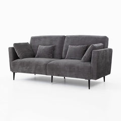 MOONAP Monroe Dark Grey Fabric 3 Seater Sofa
