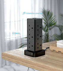 Cube Extension Lead with 8Outlets Power Stirps with 5 M Cable 4 USB