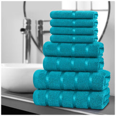 8pcs Egyptian Cotton Towel Set | Quick-Drying & Highly Absorbent | Includes 8 Towels | Sophisticated Design | 15 Elegant Colours | Machine Washable