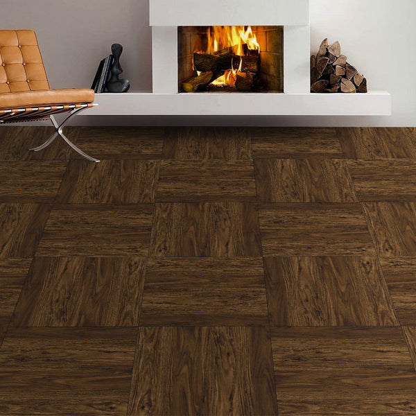 LIVINGANDHOME 24PCS Peel and Stick Non-slip Floor Tiles - 12