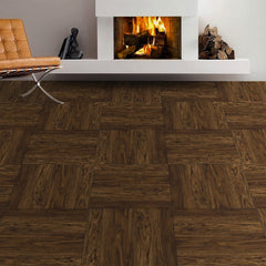LIVINGANDHOME 24PCS Peel and Stick Non-slip Floor Tiles - 12
