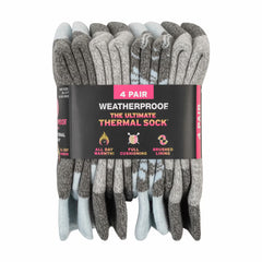 Weatherproof Ladies Thermal Sock 4 Pack in 3 Colors