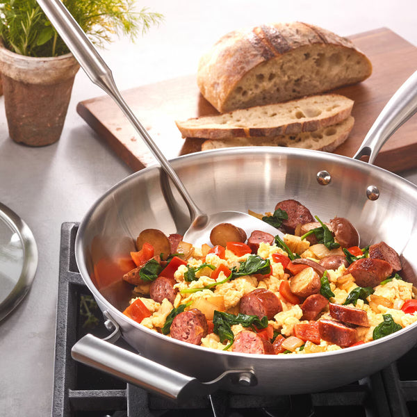 MIU Stainless Steel 34Cm Wok & Utensil