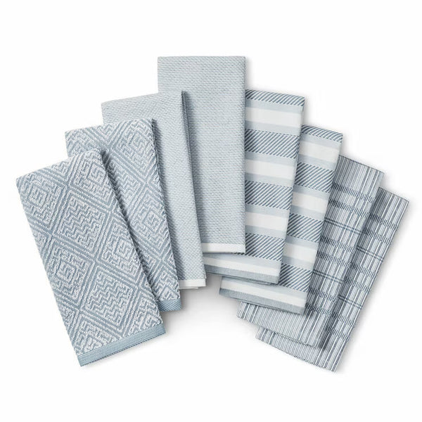 Town & Country Organic Kitchen Towels 8 Pack, in 4 Designs