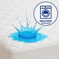 4B Quilted Waterproof Mattress Protector Extra Deep 30cm with Quilted Top Layer and All-Around Elastic, Designed for Stable Mattress Fit and Easy Maintenance, Suitable for Home Use, Guest Rooms and Let Properties, Available in Single Small Double 4FT Doub