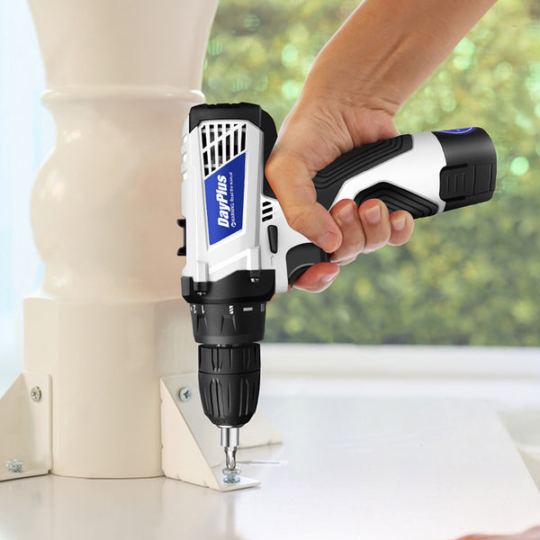 Cordless Drill Driver Power Combi Drill Kit Electric Screwdriver Set with 2-Speed, 18+1 Torque 3/8