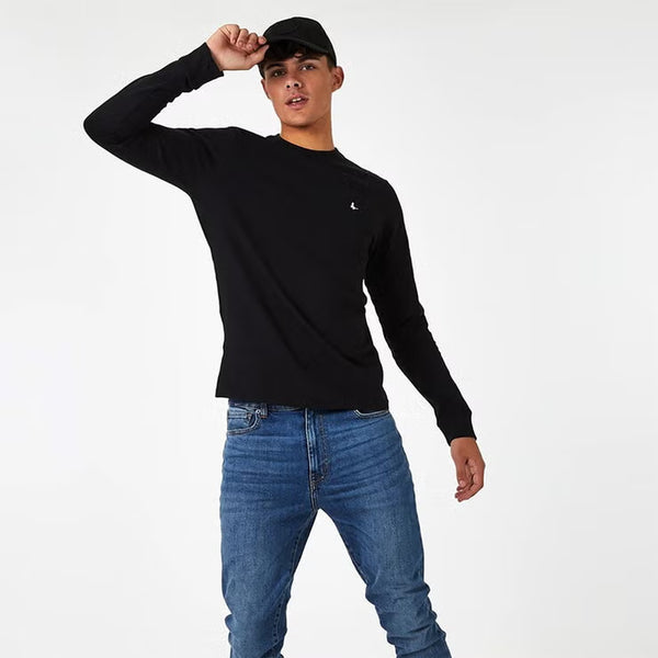 Jack Wills Men'S Sandleford Long Sleeve Tee in Black
