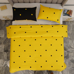 3pcs Reversible Polka Dot Duvet Cover Set – Hotel Quality, Soft & Breathable Microfiber, with Pillowcases, Button Closure, Machine Washable, Wrinkle Free & Durable