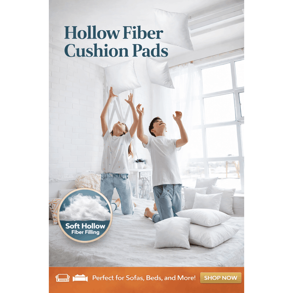 Square Cushion Pads Deep Fill Inner Insert Hollowfiber Filled Cushions
