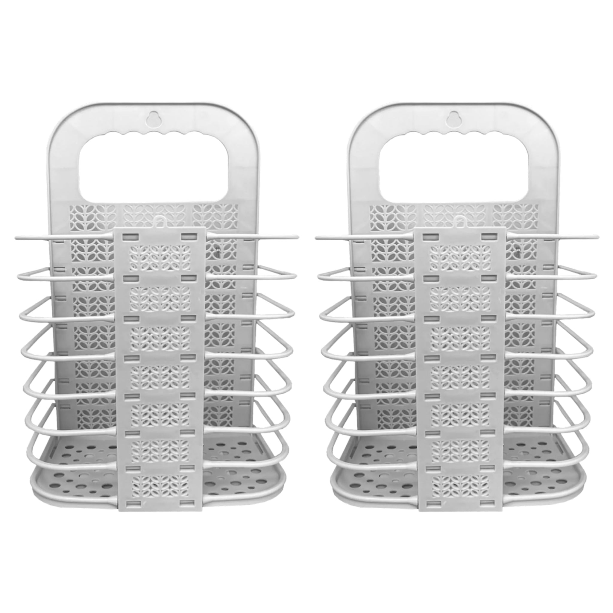 Lizzy 2pcs Laundry Hamper Foldable | Family Slim Reusable Plastic Laundry Clothes Washing Hamper Bin Collapsible Waterproof Clothes Storage Basket