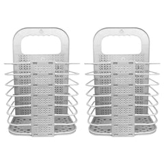 Lizzy 2pcs Laundry Hamper Foldable | Family Slim Reusable Plastic Laundry Clothes Washing Hamper Bin Collapsible Waterproof Clothes Storage Basket