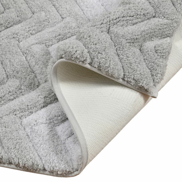 Riviera Home Chevron Grey Ombre Bath Mat, 55 X 91 Cm
