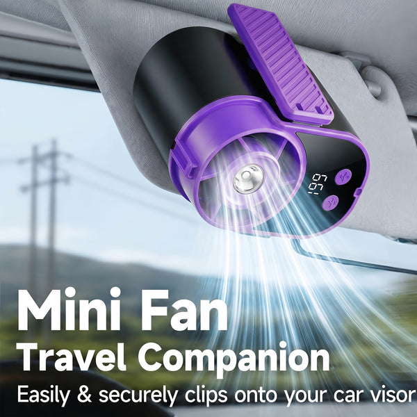 Wearable Air Conditioning Fan - USB Rechargeable, Intelligent 5-Speed High-Speed Fan, Fast Cooling, 5000Mah Battery with Super Long Battery Life, Built-In Flashlight, Ideal for Outdoor Camping, Sports, And Work