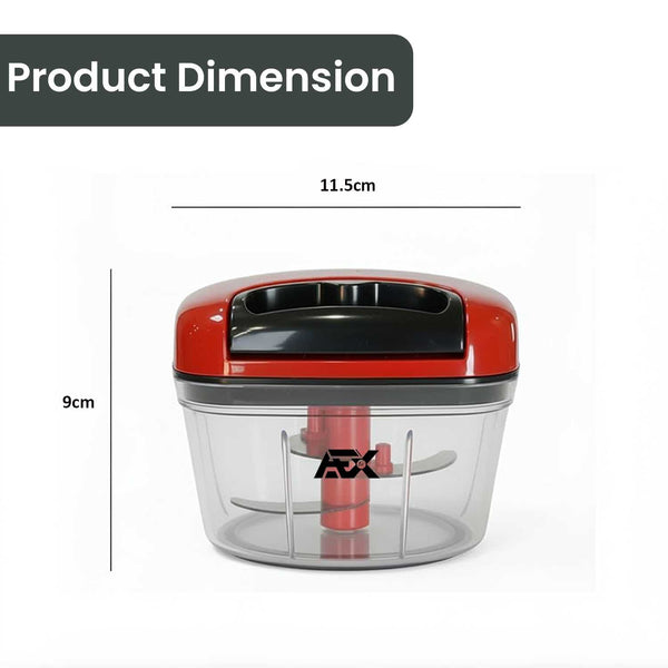 AEX Manual Food Chopper Hand Pull String Vegetable Chopper for Onion Garlic Herbs Nuts Compact Kitchen Food Processor Easy Clean Multifunction Chopper Persian Red