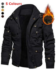 A Durable And Warm Medium to Long Men'S Winter Jacket, Suitable for Casual Work, Featuring Multiple Pockets, a Zipper, And a Hood for Outdoor Wind