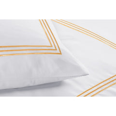 Embroided Baratta Stitch Duvet Cover Set with Matching Pillowcases - Ultra-soft Brushed Microfibre – Chic & Modern Design – Easy Care & Machine Washable
