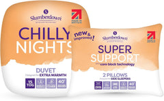 Slumberdown Chilly Nights 15 Tog Double Duvet - Extra Warm, Thick & Cosy Winter Quilt for Cold Nights | Uk-Made, Soft Touch Cover, Non-Allergenic & Washable (200 X 200Cm)