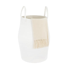 Large Foldable Laundry Hamper – Woven Rope Basket with Sturdy Handle for Dirty Clothes, Blankets & Toys – Ideal for Bedroom, Living Room Storage