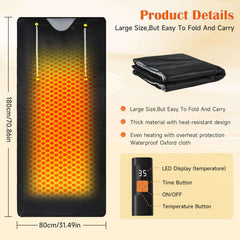 Infrared Sauna Blanket, Portable Sauna Blanket with 86-158℉ Adjustable Temperature & 20-60min Timer, Home Sauna Blanket for Detox, Relaxation, and Weight Loss, 180×80cm
