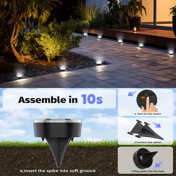 56LED 40LED Solar Ground Lights, 7/5-Pack Solar Statue Lights, IP44 Outdoor Decorative Lights, Upgraded LED Flat Landscape Lighting, Suitable for Outdoor Pathways, Gardens, Courtyards, And Driveways