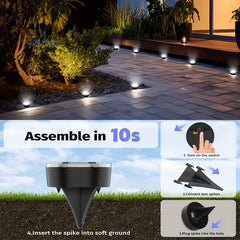 56LED 40LED Solar Ground Lights, 7/5-Pack Solar Statue Lights, IP44 Outdoor Decorative Lights, Upgraded LED Flat Landscape Lighting, Suitable for Outdoor Pathways, Gardens, Courtyards, And Driveways