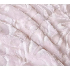 3pcs Embossed Bedspread Set - Coverless Comforter with 2 Pillow Shams, Lightweight All-Season Bedding - Soft Teddy Fleece Bedspread
