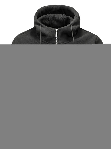 Autumn/Winter Hooded Cardigan Sweatshirt for Men and Women, Thickened Polar Sweatshirt Jacket