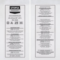 Utopia Bedding Cushion Inner Pads (Pack of 2), 45 X 45 Cm (18 X 18 Inches) Cushion Stuffer Inserts, Hollowfibre Pillows (White)